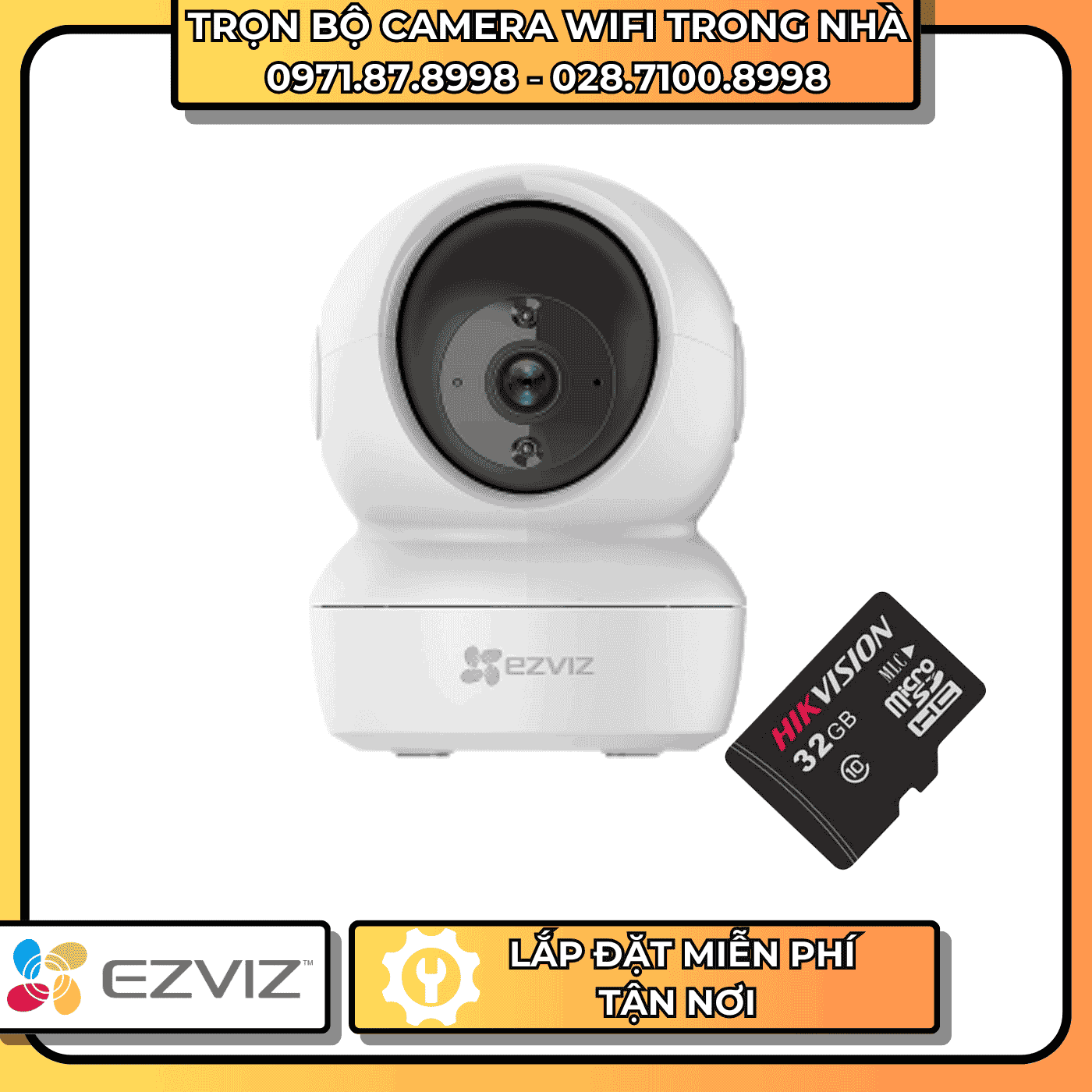 TRỌN BỘ CAMERA WIFI EZVIZ TRONG NHÀ + THẺ NHỚ LƯU TRỮ