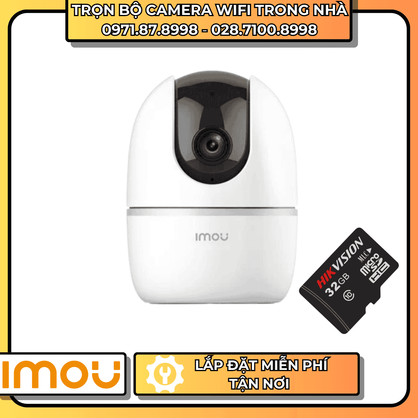 TRỌN BỘ CAMERA WIFI IMOU - TRONG NHÀ + THẺ NHỚ LƯU TRỮ