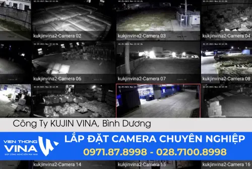 Lắp đặt hệ thống camera quan sát tại cho xưởng sản xuất KUJIN VINA tại Bình Dương