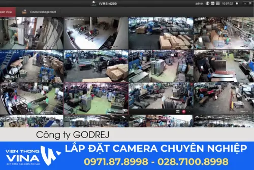 Lắp đặt hệ thống camera quan sát cho Công ty GODREJ