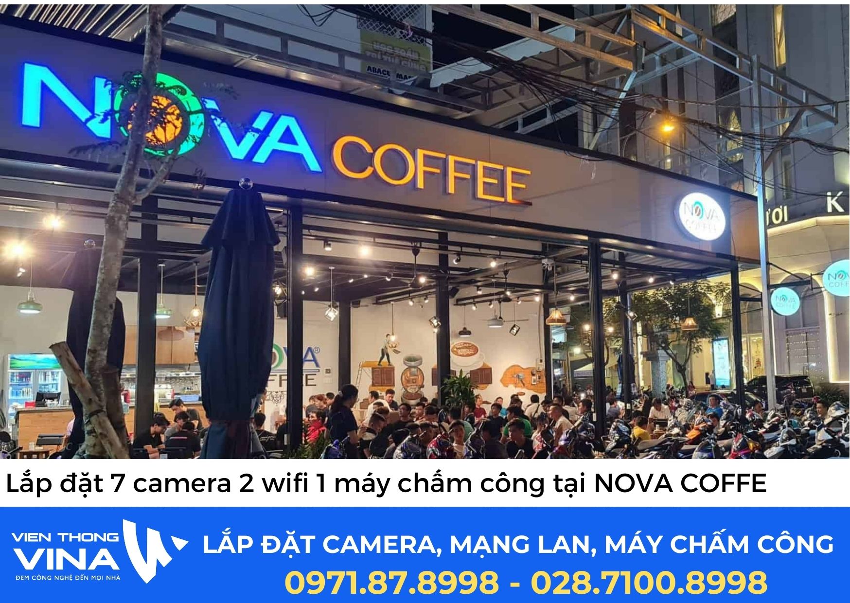 Dự Án Lắp Đặt Camera, Hệ Thống Mạng Wifi và Máy Chấm Công Tại Nova Coffee 298 Gò Xoài, Bình Tân, TP. HCM