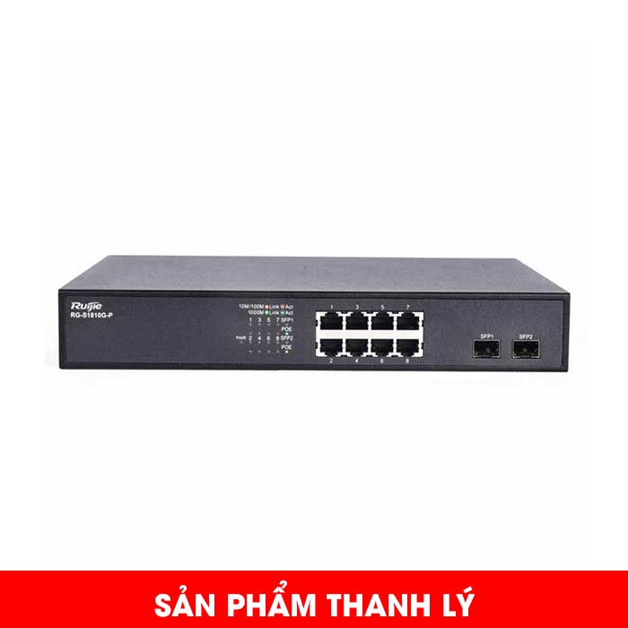 [Thanh lý] Switch PoE 8 cổng RUIJIE RG-S1810G-P