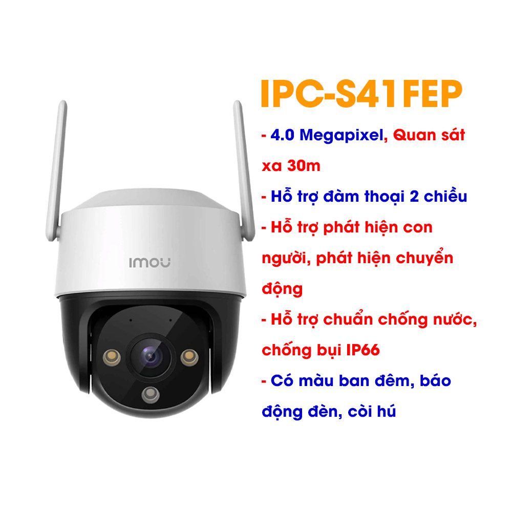 Camera WIFI 4MP Cruiser SE+ IMOU IPC-S41FEP