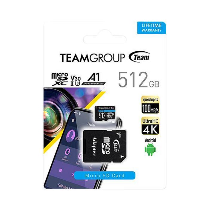 Thẻ nhớ Team Group Elite 512G UHS-I U3 V30 A1 – TEAUSDX512GIV30A103