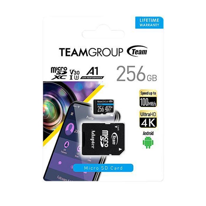 Thẻ nhớ Team Group Elite 256G UHS-I U3 V30 A1 – TEAUSDX256GIV30A103