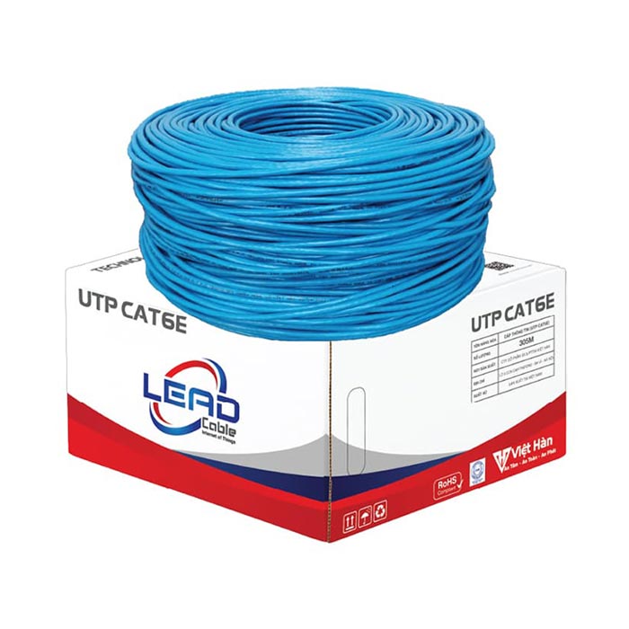 Dây cáp mạng Việt Hàn LEAD CAT6E UTP 25AWG