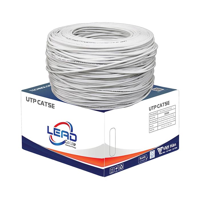 Dây cáp mạng Việt Hàn LEAD CAT5E UTP 26AWG