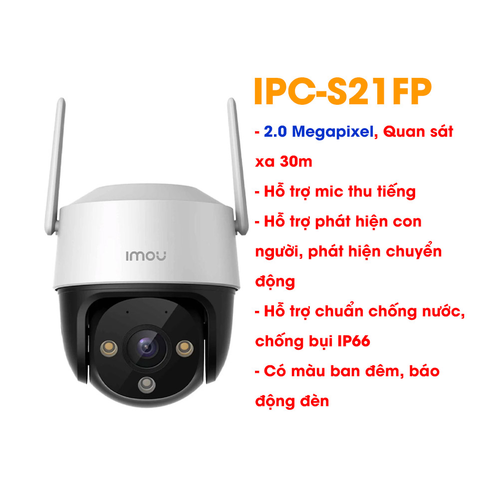 Camera WIFI ngoài trời IMOU IPC-S21FP 2MP