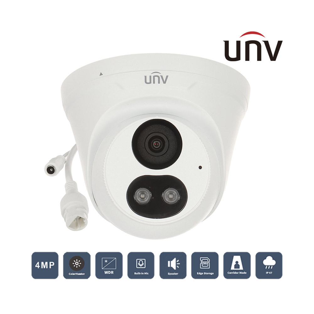 Camera IP 4MP Dome Easy Color UNV IPC3614LE-ADF28KC-WL