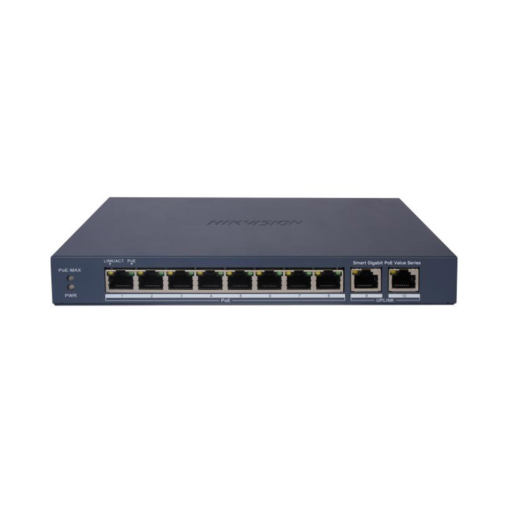 Switch mạng thông minh 8 cổng PoE Gigabit HIKVISION DS-3E1510P-EI/M