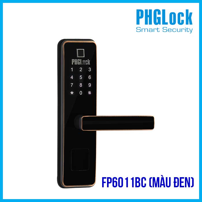 Khóa cửa vân tay PHGLOCK FP6011-BC (Màu Đen)