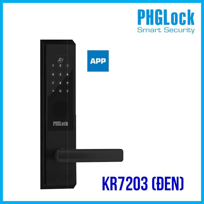 Khóa cửa điện tử cho nhà phố PHGLOCK KR7203 (Đen-App)