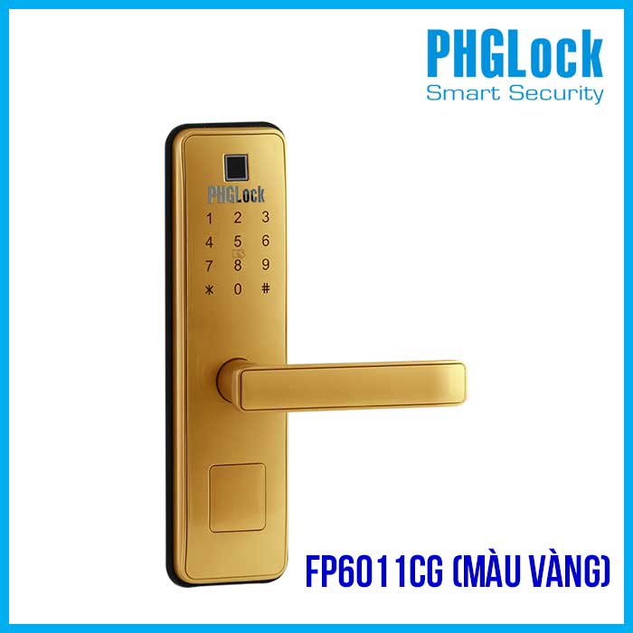 Khóa cửa vân tay PHGLOCK FP6011CG (Màu Vàng)