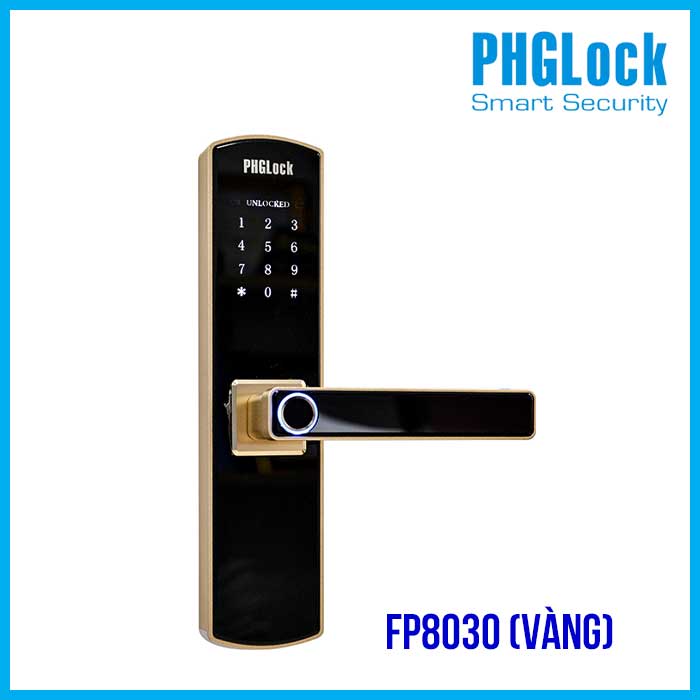 Khóa cửa cho văn phòng, căn hộ PHGLOCK FP8030 (Vàng)