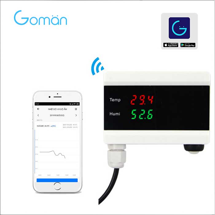 Máy đo độ ẩm và nhiệt độ GOMAN GM-TH355W