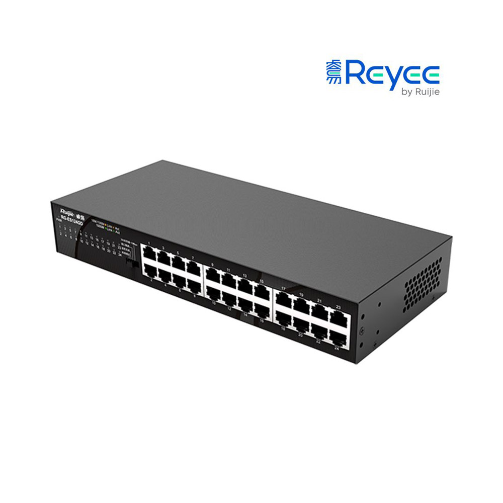 Unmanaged switch 24 cổng 10/100/1000 BASE-T Reyee RG-ES124GD