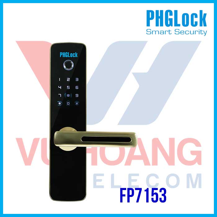 Khóa cửa cho căn hộ, nhà phố, chung cư PHGLOCK FP7153-G (màu Vàng)