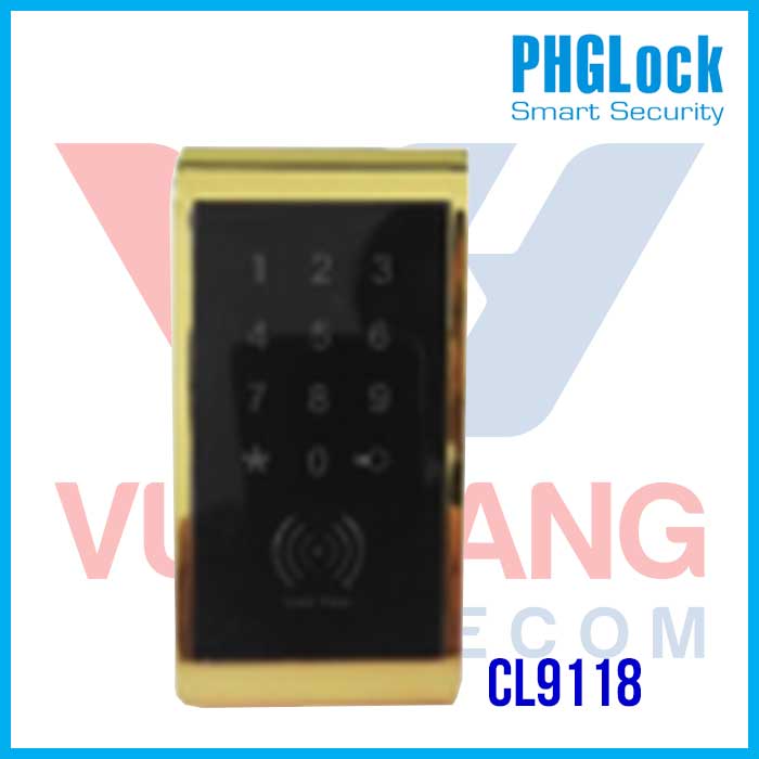 Khóa cửa tủ dùng mã số, thẻ cảm ứng PHGLock CL9118