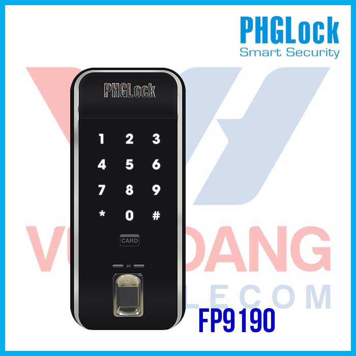 Khóa vân tay cho cửa gỗ, cửa sắt không tay cầm PHGLOCK FP9190