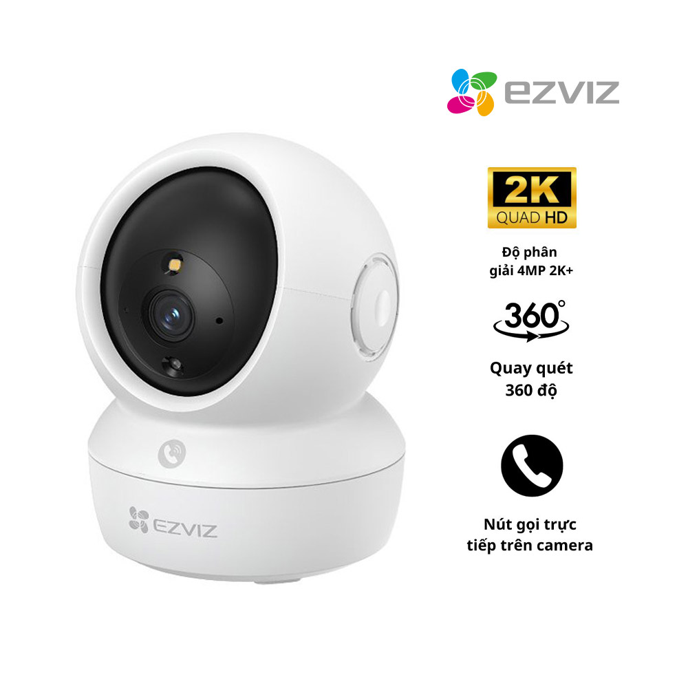 Camera WiFi 4MP quay quét, gọi qua app EZVIZ H6c Pro 2K+