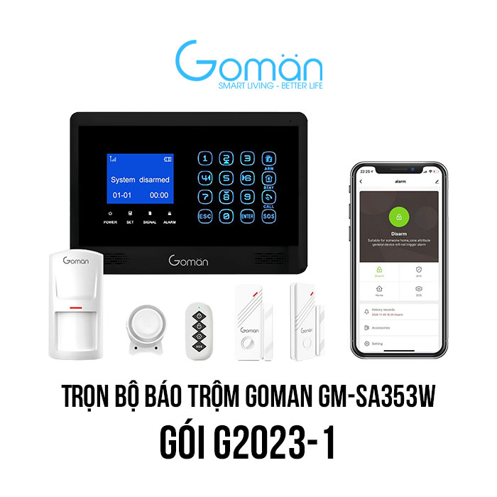 Lắp đặt trọn bộ báo trộm GOMAN GM-SA353W (G2023-1)