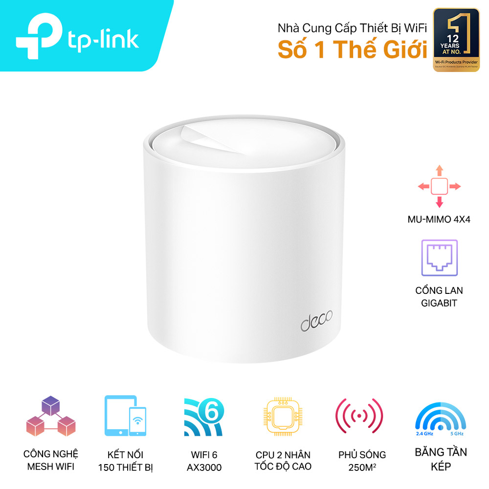 Hệ thống Wi-Fi Mesh cho Gia đình AX5400 TP-LINK Deco X60