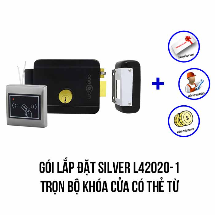 Lắp đặt trọn bộ khóa cửa có thẻ từ giá rẻ (SILVER L42020-1)