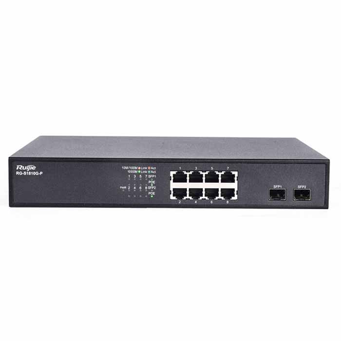 Switch PoE 8 cổng RUIJIE RG-S1810G-P