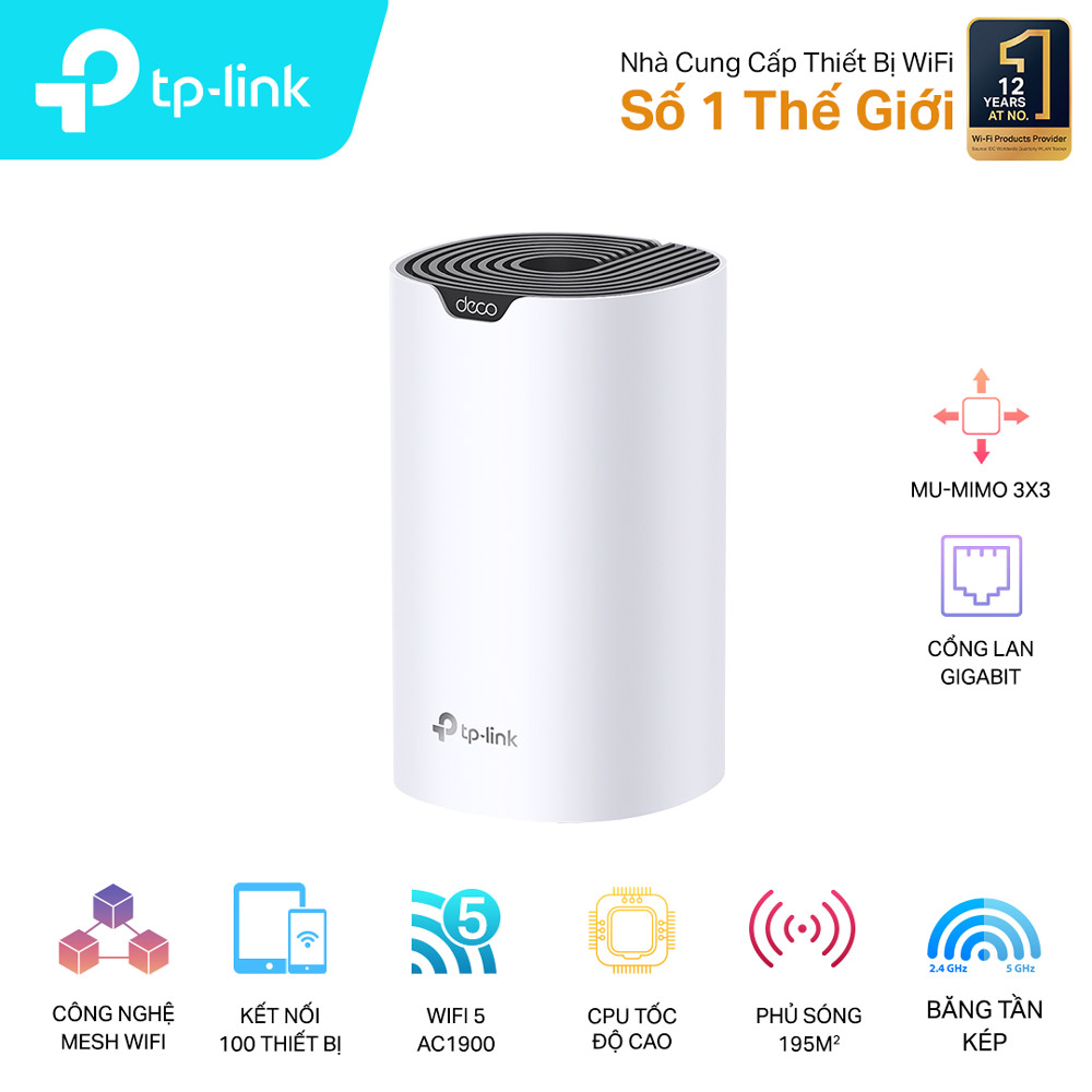 Hệ Thống Wi-Fi Mesh Cho Gia Đình AC1900 TP-LINK Deco S7