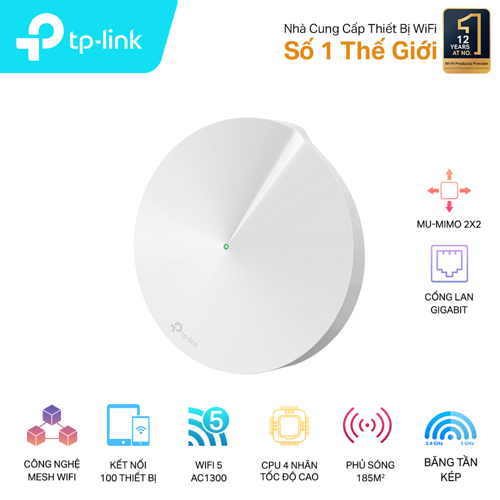 Hệ thống Wi-Fi Mesh cho Gia đình AC1300 TP-LINK Deco M5