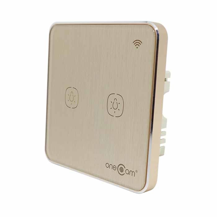 Công Tắc Wifi Cảm Ứng 2 Nút Vuông ONECAM LS-202