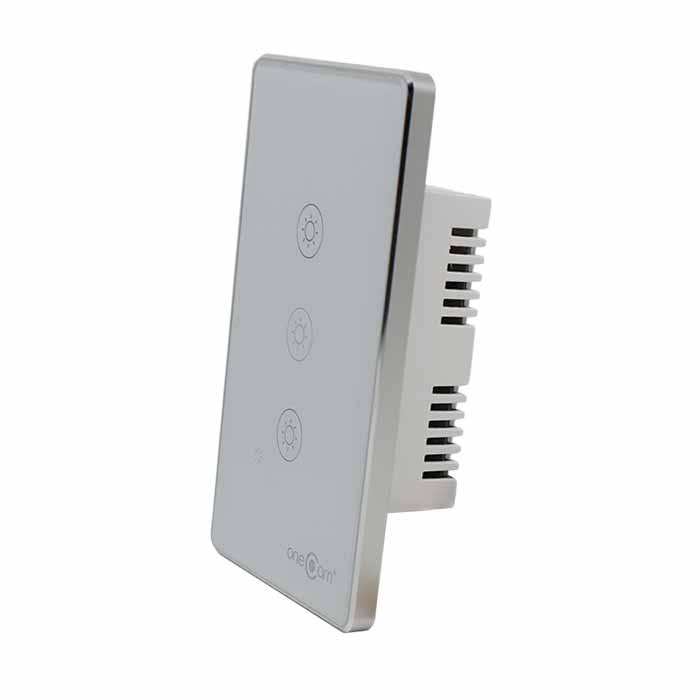 Công tắc Wifi cảm ứng chạm 3 nút chữ nhật ONECAM LS-103