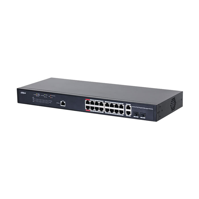 Switch PoE 16 Port Dahua DH-PFS4218-16GT-230