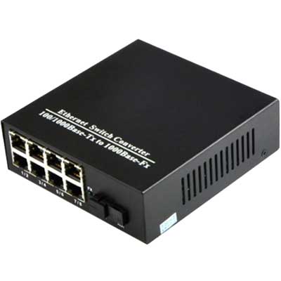 Converter Quang HDtec 8 cổng RJ45 Lan 1G