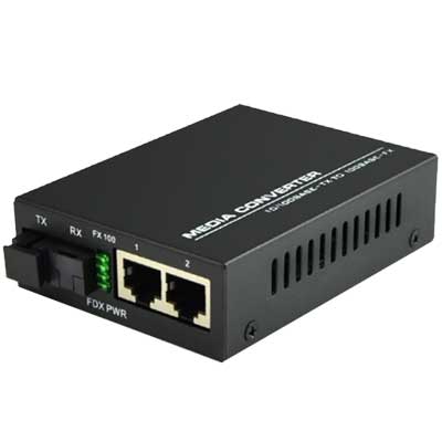 Converter Quang HDtec 2 cổng RJ45 Lan 100 Mbps