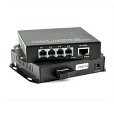 Converter Quang HDtec 4 RJ11+ 1 RJ45 Lan 100 Mbps