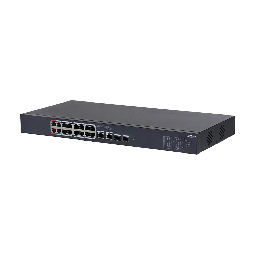 Switch PoE Cloud 18 port DAHUA DH-CS4218-16ET-135