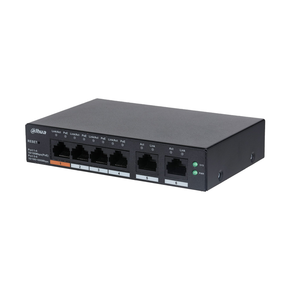 Switch PoE Cloud 6 port DAHUA DH-CS4006-4ET-60