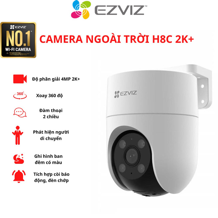 Camera WiFi EZVIZ H8C 2K+ 4MP tích hợp Ai thông minh