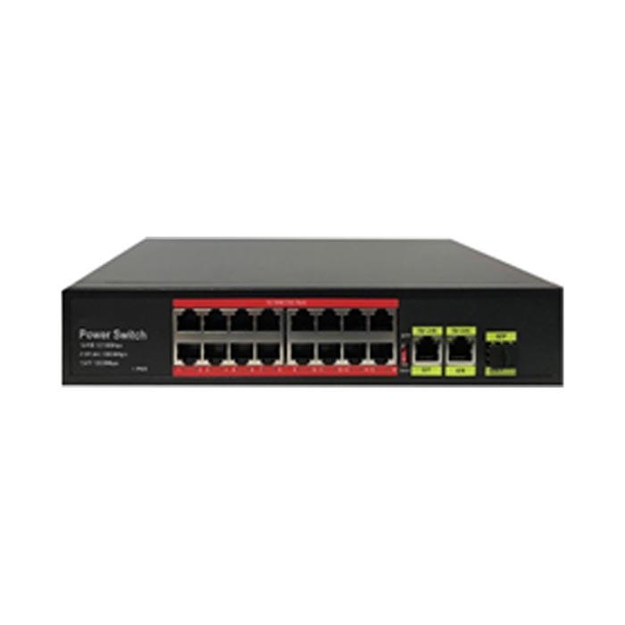 Switch POE 16 cổng + 2 cổng Uplink ONECAM SW-18-16P-B-1SFP