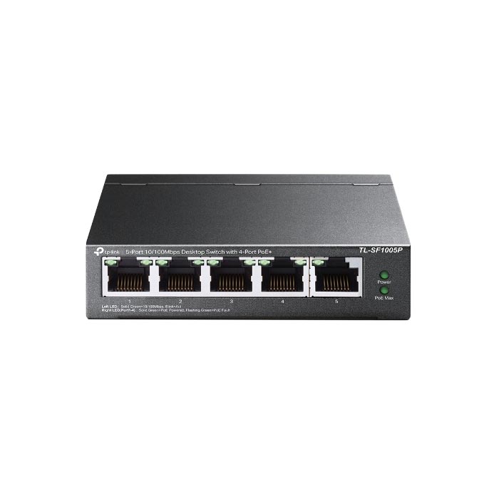 Switch 5 cổng 10/100Mbps với 4 cổng PoE+ TP-LINK TL-SF1005P