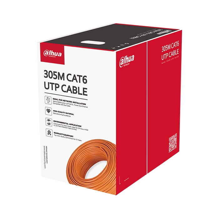 Cáp mạng UTP CAT6 lõi hợp kim 305m DAHUA DH-PFM922I-6UN-C