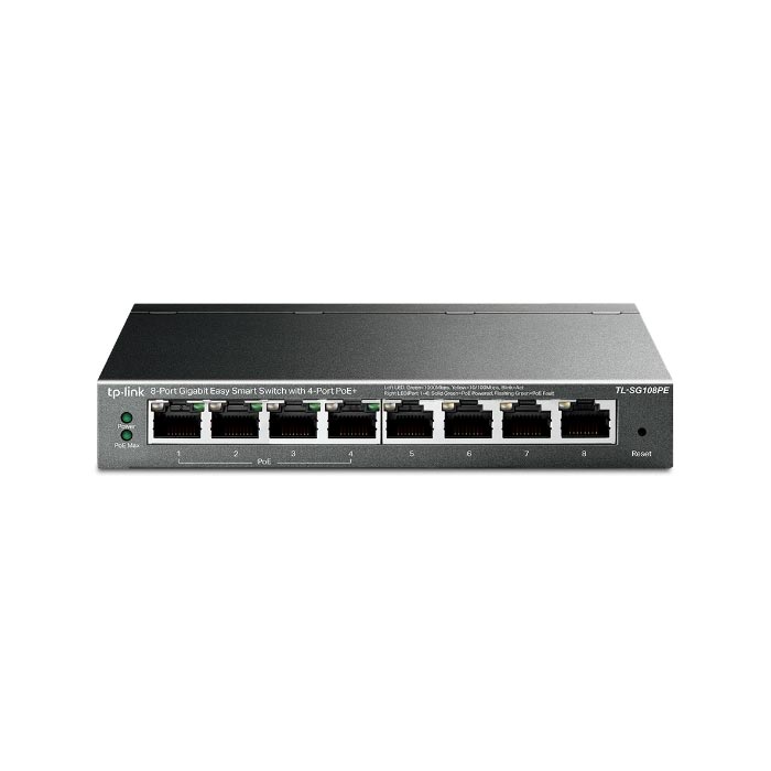 Easy Smart Switch 8 cổng Gigabit với 4 cổng PoE+ TP-LINK TL-SG108PE